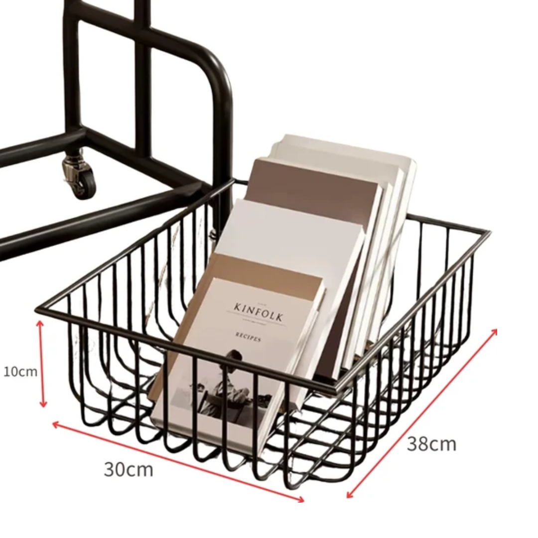 Mobilni stočić sa korpom za odlaganje