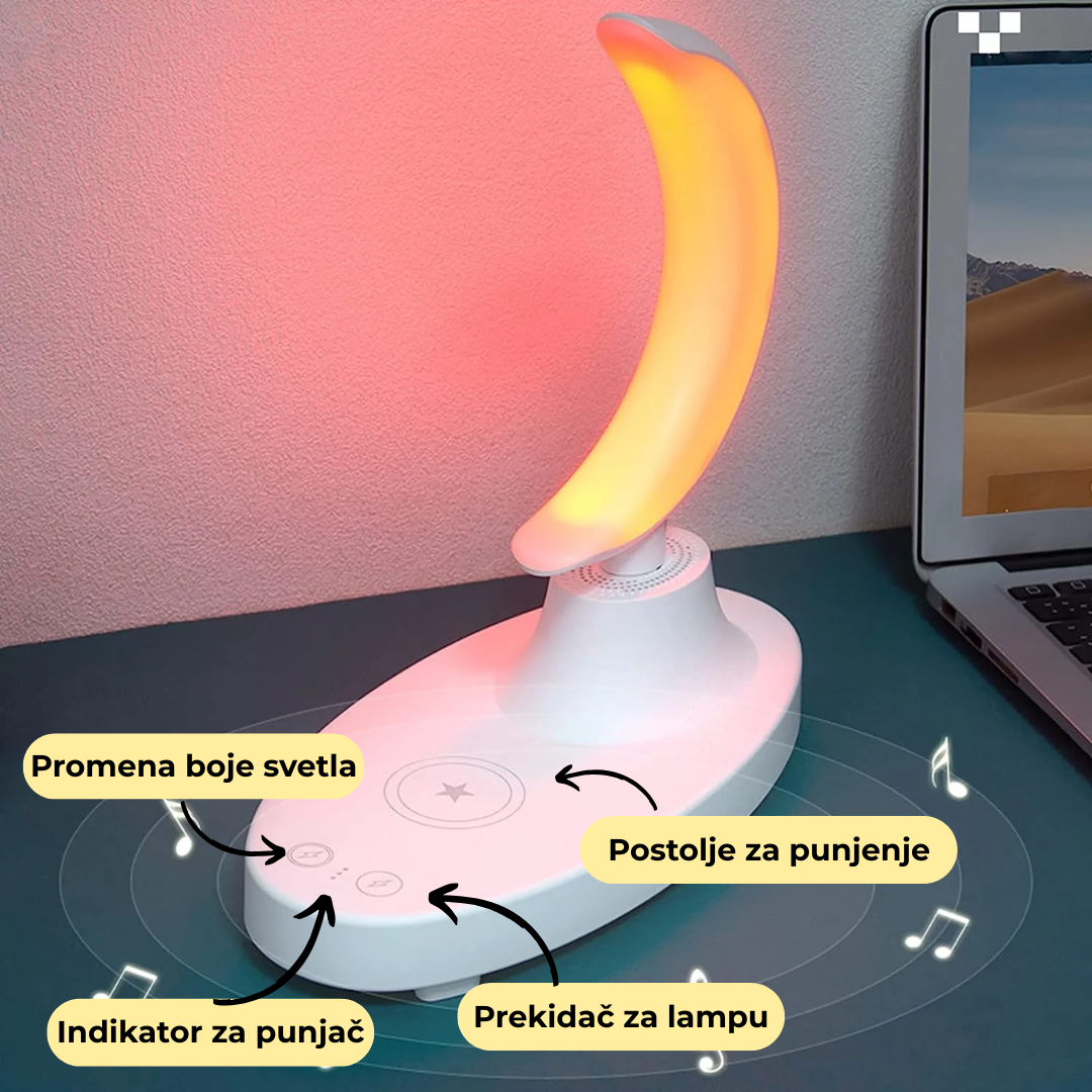 LED muzička lampa sa bežičnim punjenjem