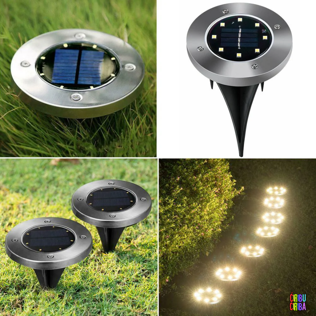 Baštenska solarna disk lampa