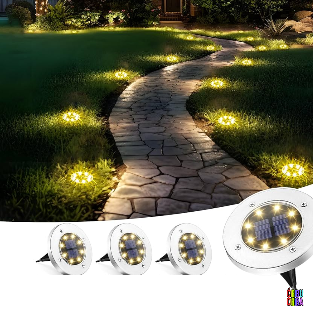 Baštenska solarna disk lampa