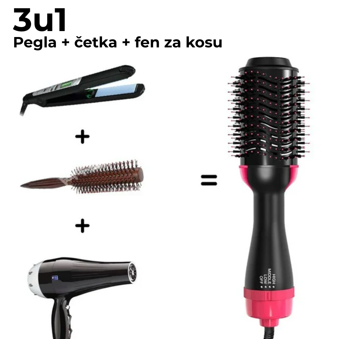 3-u-1 Profesionalna Fen Četka