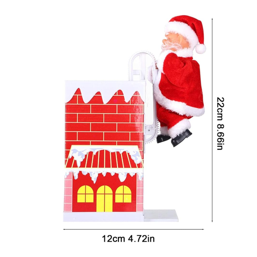 Deda Mraz koji izlazi iz dimnjaka