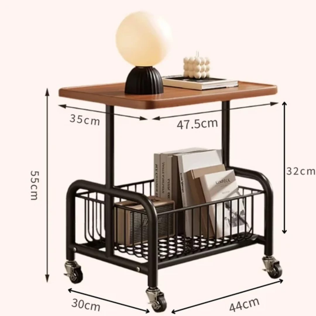 Mobilni stočić sa korpom za odlaganje