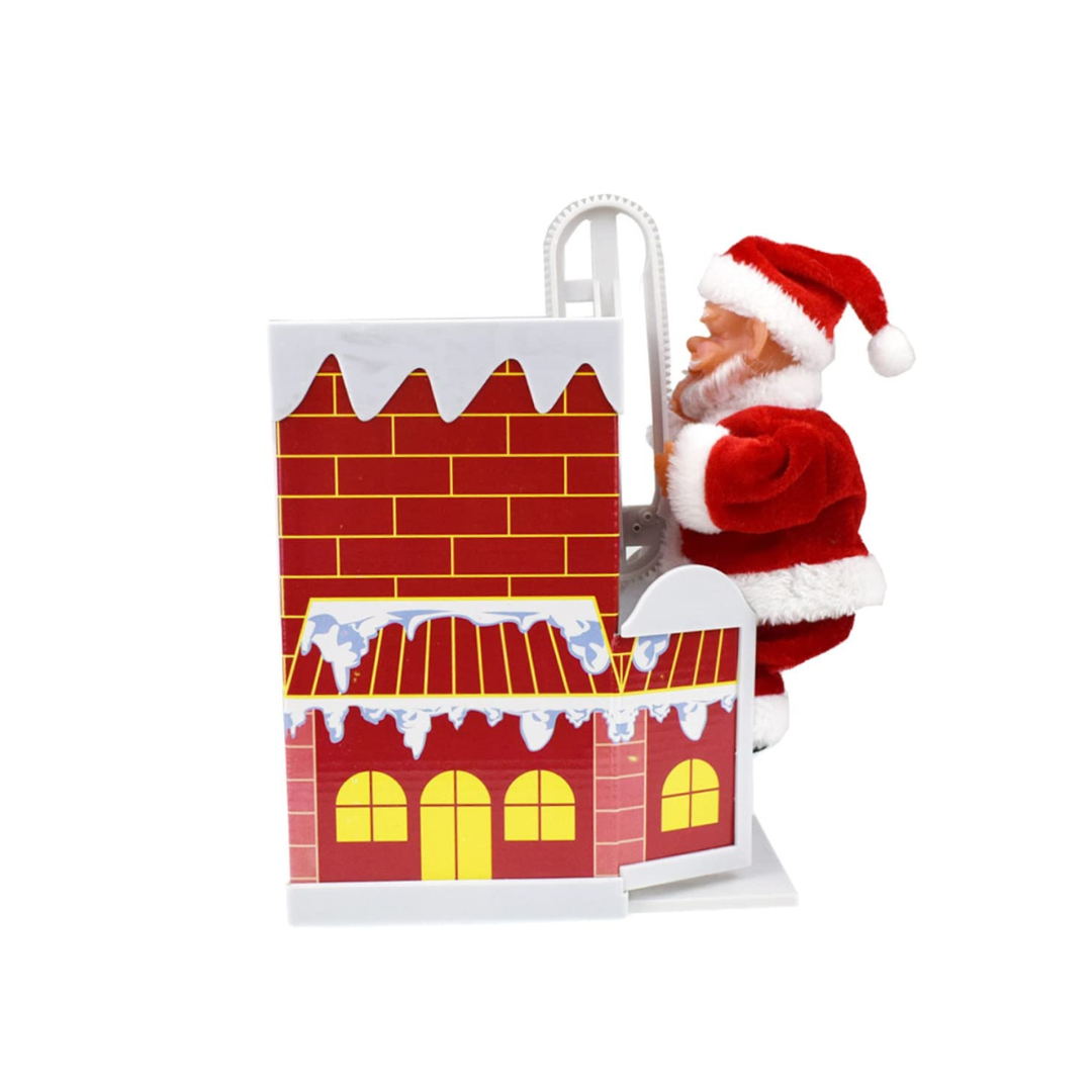 Deda Mraz koji izlazi iz dimnjaka