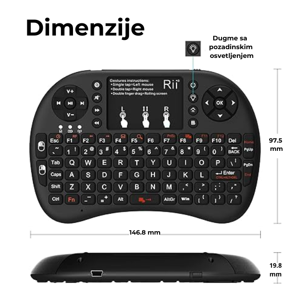 Bežična mini tastatura